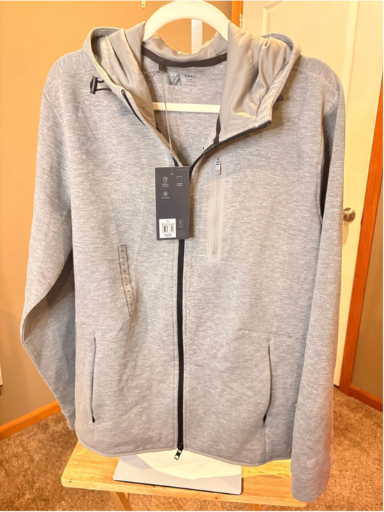 VRST Other - VRST Pinnacle Fleece Full Zip Hoodie Men's Small Gray Heather NWT MRSP $84